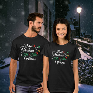Custom Our First Christmas (with family name) T-Sh T-Shirt