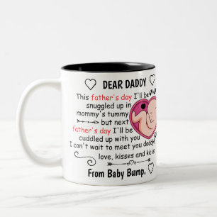 Custom Our First Father's Day Gift For Daddy to be Two-Tone Coffee Mug