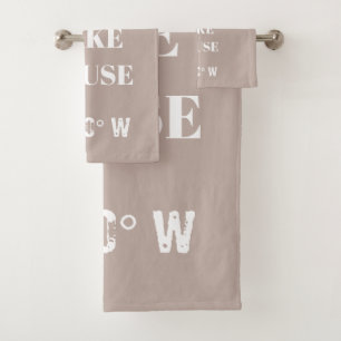 Custom Our Lake House Coordinates Bath Towel Set