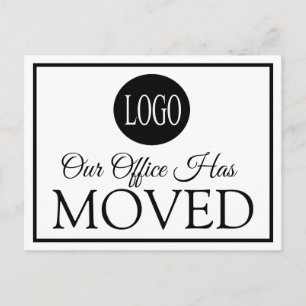 Custom Our Office Has Moved Moving Postcard