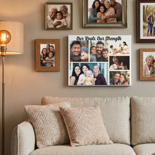 Custom Our Roots Our Strength Father's Day Collage Canvas Print
