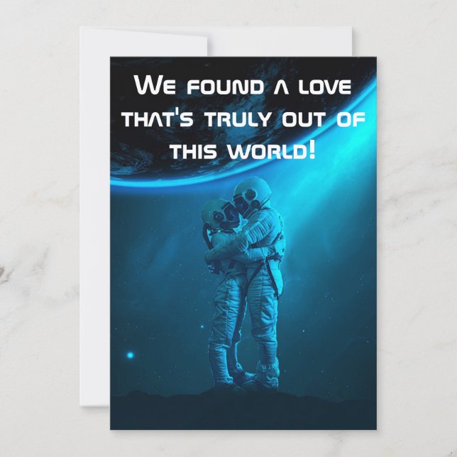 Custom "Out of this world" Wedding Invitation (Front)