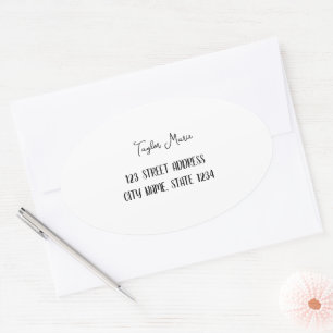 Custom Oval Shaped Sticker