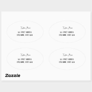Custom Oval Shaped Sticker