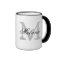 Custom oversized typography monogram coffee mug