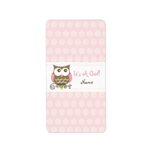 Custom Owl baby shower candy wrapper Label