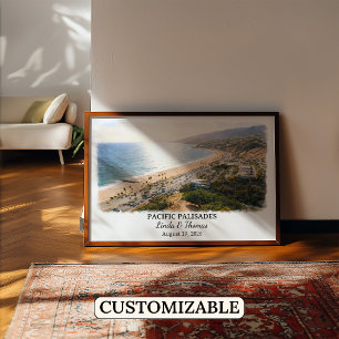 Custom Pacific Palisades Wall Art, California Poster
