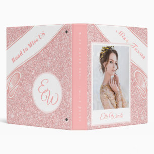 Custom Pageant Binder - Rose Gold Glitz