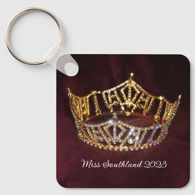 Custom Pageant Crown Key Chain (Front)