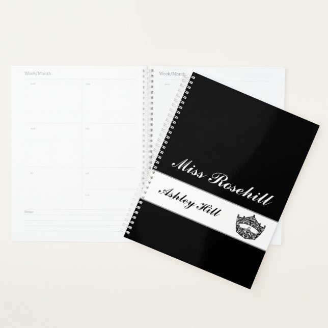 Custom Pageant Crown Notebook Planner (Display)