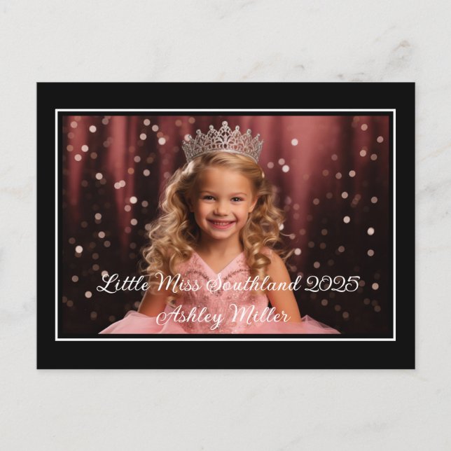 Custom Pageant Crown Postcard (Front)