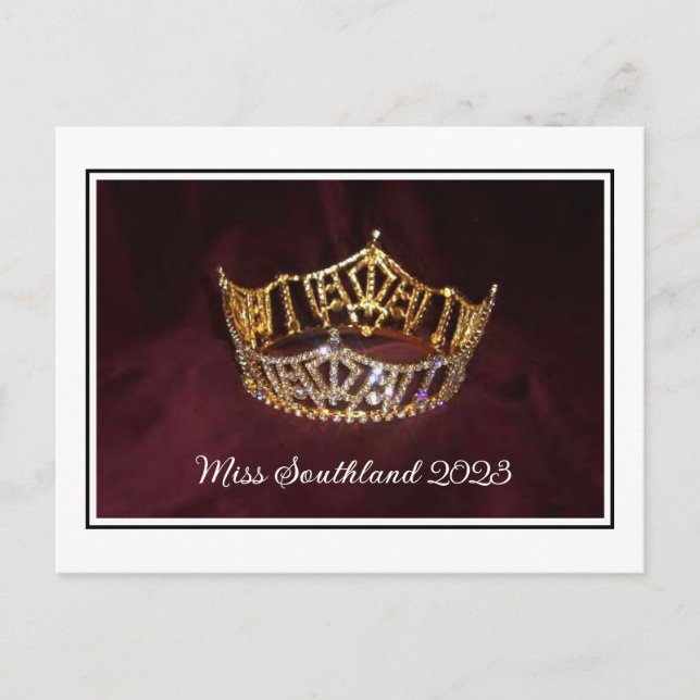Custom Pageant Crown Postcard (Front)