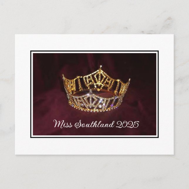 Custom Pageant Crown Postcard (Front)