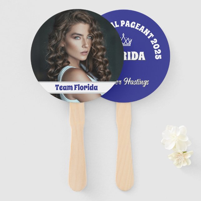Custom Pageant Fan Wavers - Double Sided 10-Pack (Front and Back)