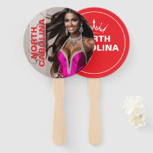 Custom Pageant Paddle Fans - Crown Design