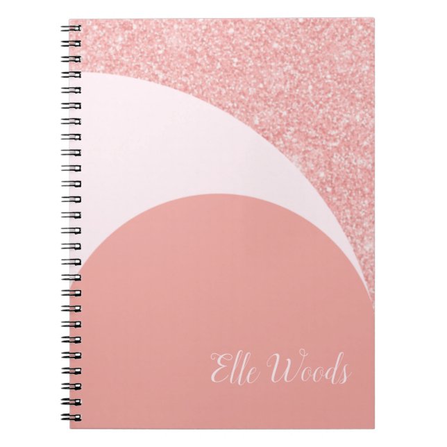 Custom Pageant Workbook - Rose Gold Glitz Notebook (Front)