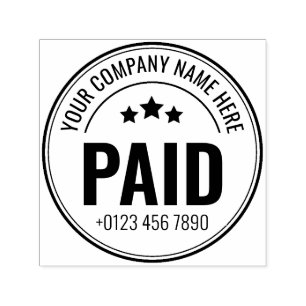 Custom Paid Business Self Inking Rubber Stamp