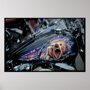 Custom painted fuel tank South Dakota Poster
