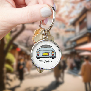 Custom Pale Aqua Figbutt Nisan Figaro Car Keychain