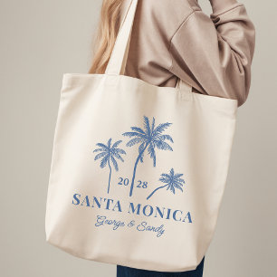 Custom Palm Tree Tote Gift for Bachelorette Party Bag