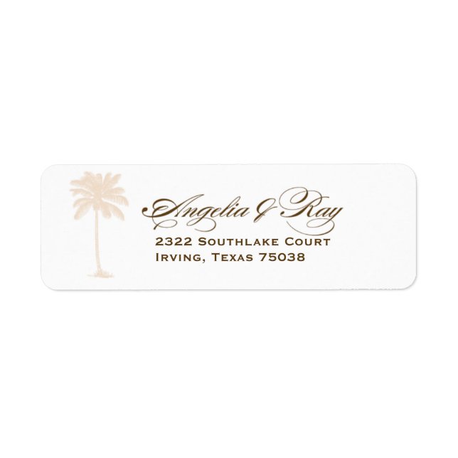 Custom Palm Tree Wedding Logo (Front)