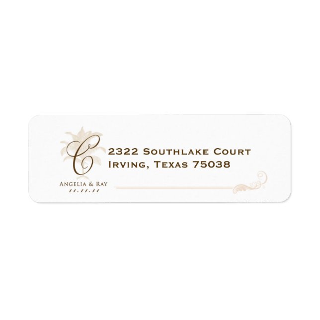 Custom Palm Tree Wedding Logo (Front)