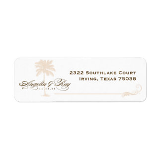 Custom Palm Tree Wedding Logo