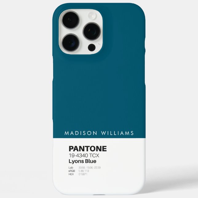Custom Pantone Personalized Name Colour Block  Case-Mate iPhone Case (Back)