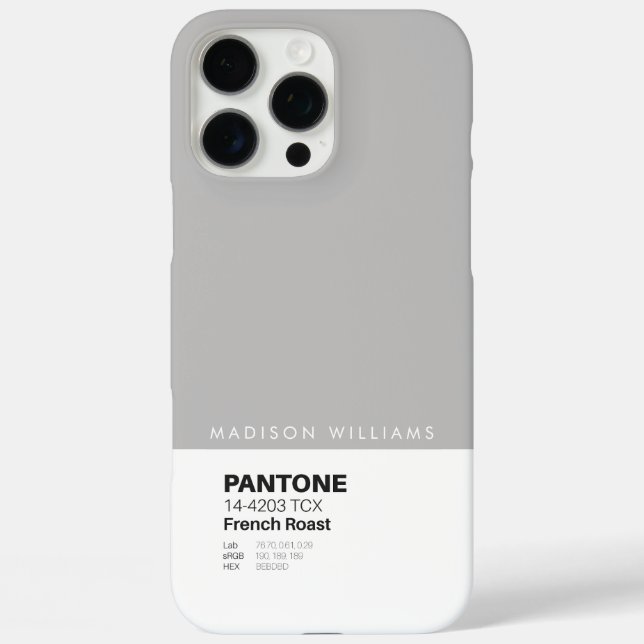 Custom Pantone Personalized Name Colour Block  Case-Mate iPhone Case (Back)