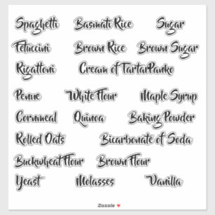 Custom Pantry Storage Canister Labels