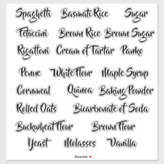 Custom Pantry Storage Canister Labels