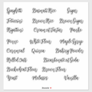 Custom Pantry Storage Canister Labels