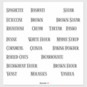 Custom Pantry Storage Canister Labels