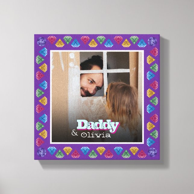 Custom Papa & Me Photo Keepsake – Personalized  Canvas Print (Front)