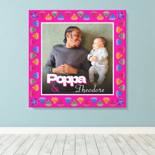Custom Papa & Me Photo Keepsake – Personalized  Canvas Print