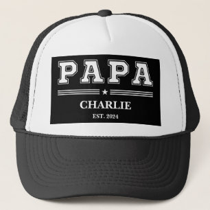 Custom Papa Name Father's Day Personalized Gift Trucker Hat