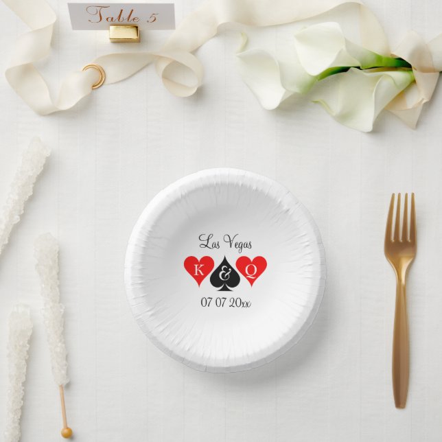 Custom paper bowls for Las Vegas wedding party Paper Plate (Wedding)