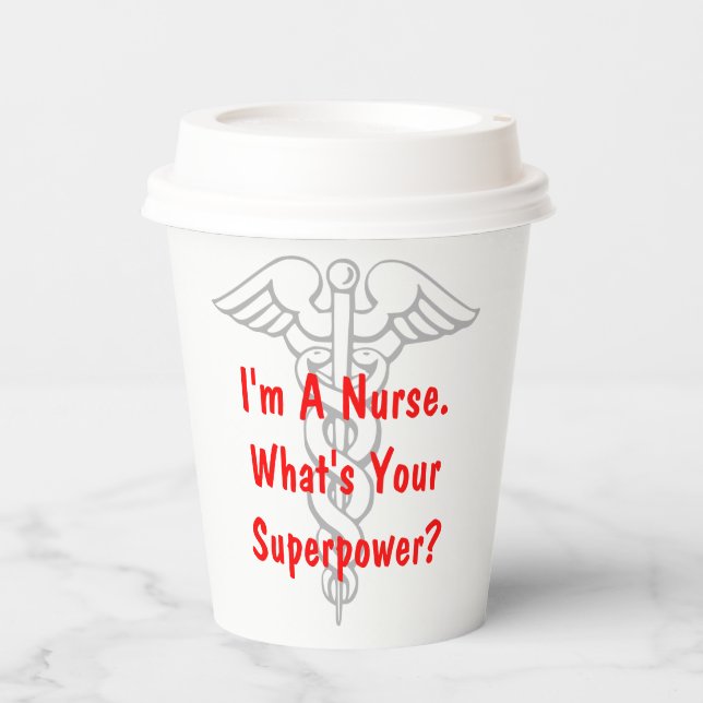 Custom paper cups for nursing school graduation (Front)