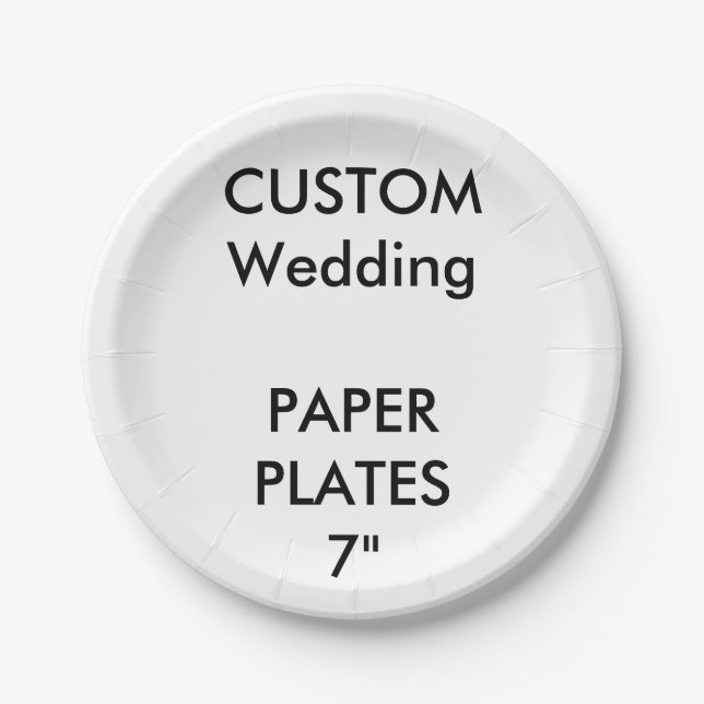 Custom Paper Disposable Appetizer Cake Plates 7" (Front)