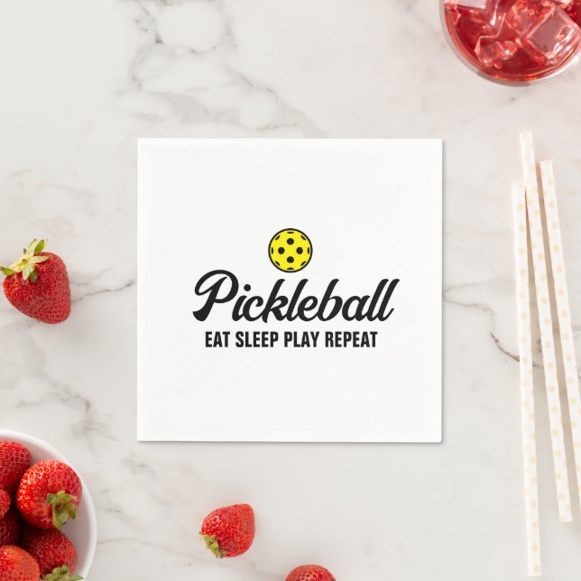 Custom paper napkins for pickleball Birthday party (Insitu)