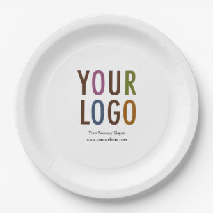 Custom Paper Plates with Logo Personalized Text