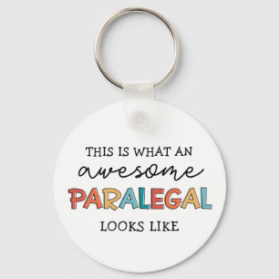 Custom Paralegal Awesome Legal Assistant Funny Keychain