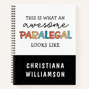 Custom Paralegal Awesome Legal Assistant Funny Notebook