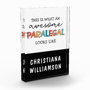Custom Paralegal Awesome Legal Assistant Funny Photo Block