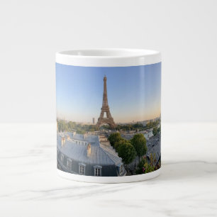 Custom Paris Panoramic Skyline View Eiffel Tower Large Coffee Mug
