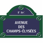 Custom Paris Street Sign Photo Sculpture Magnet<br><div class="desc">Custom Paris street sign acrylic cutout - personalize it with your own text or customize it further if you wish to change the layout and fonts.</div>