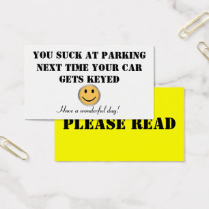 Custom parking card