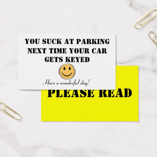 Custom parking card (Office)