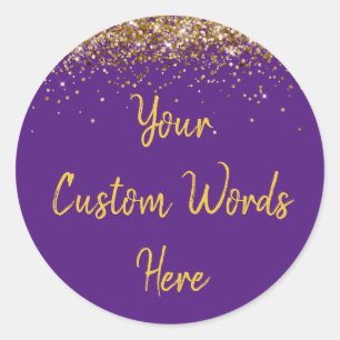 Custom Party Favor Personalized Birthday Classic Round Sticker