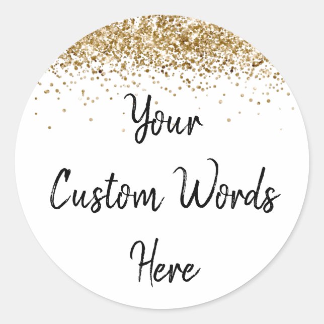 Custom Party Favour Personalized Birthday Classic Round Sticker (Front)
